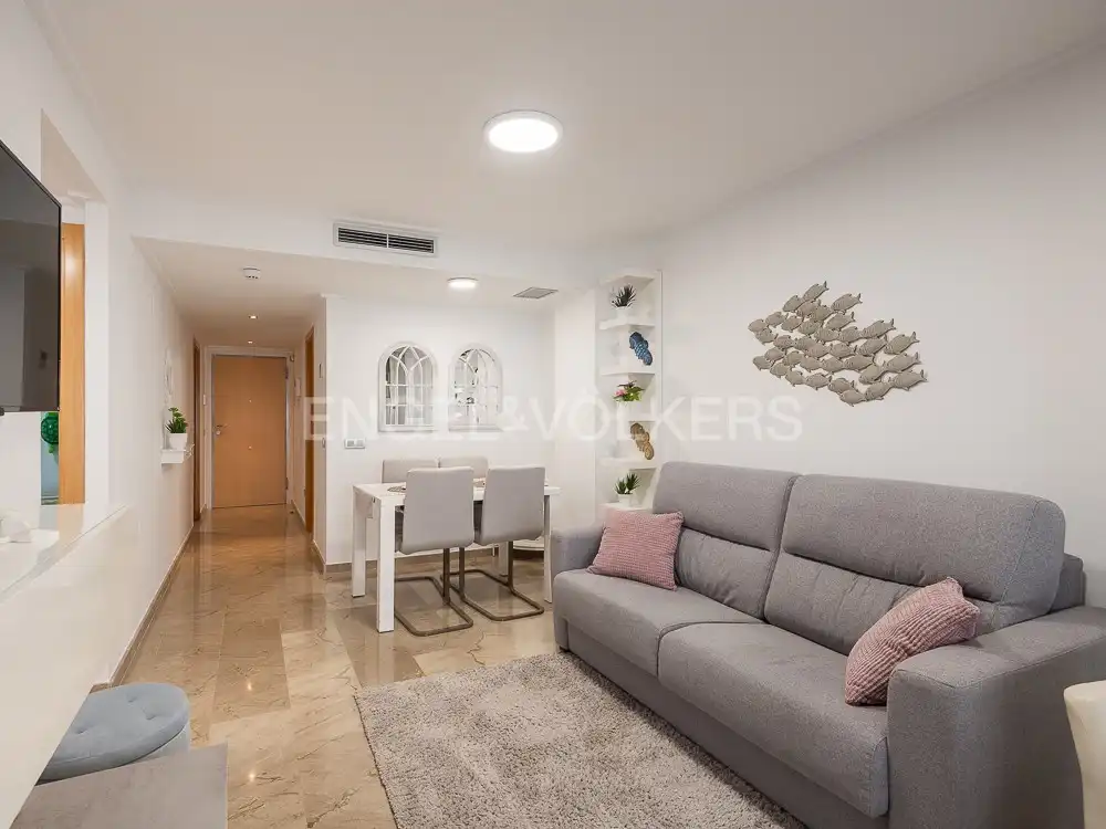 Sala de estar de Piso en venta en Oropesa del Mar / Orpesa con Aire acondicionado, Calefacción y Terraza