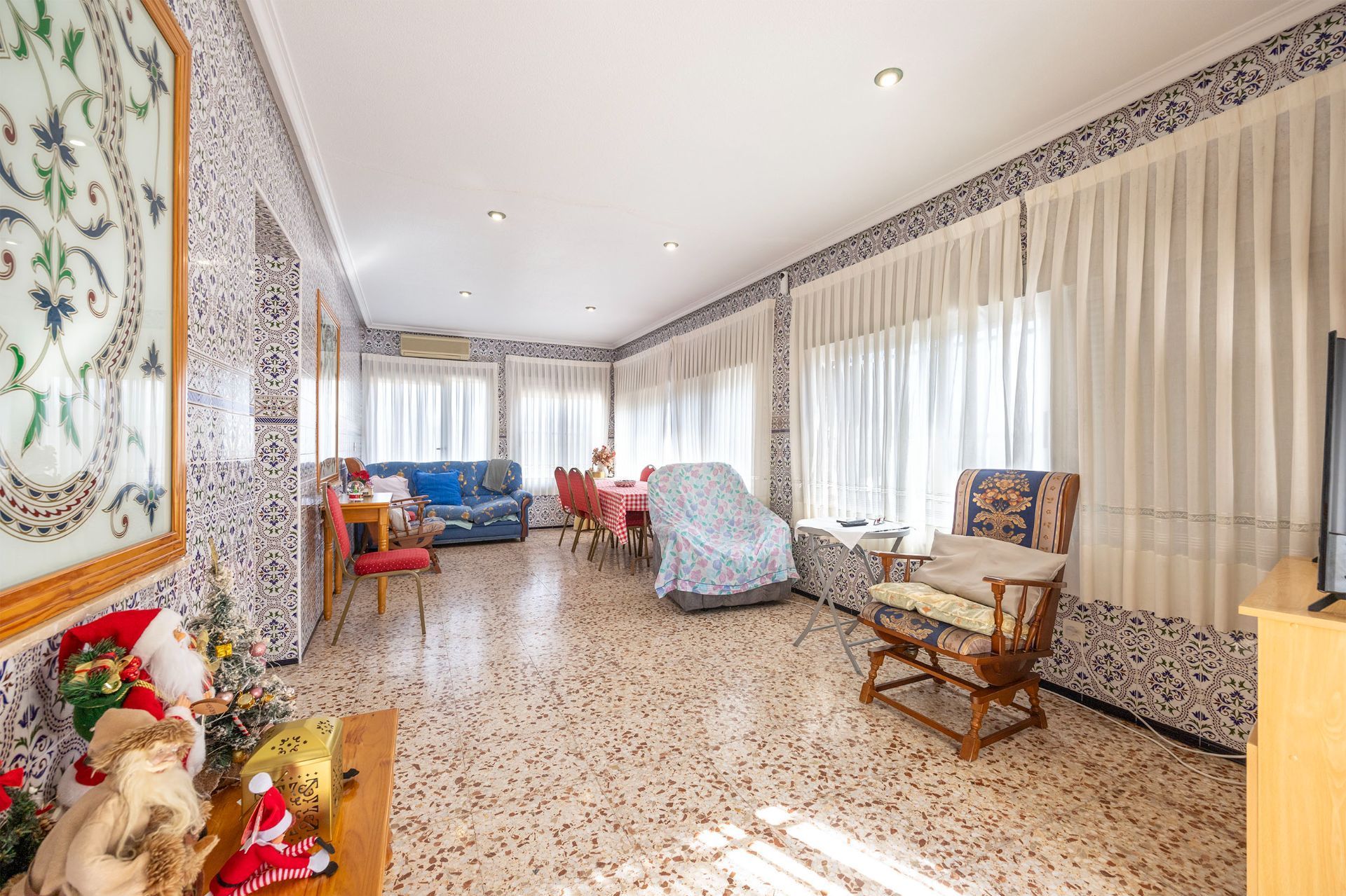 Living room of House or chalet for sale in Monóvar  / Monòver  with Air Conditioner and Private garden