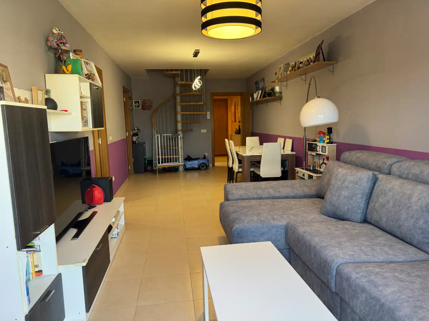Sala de estar de Dúplex en venta en Vilallonga del Camp con Aire acondicionado, Terraza y Horno