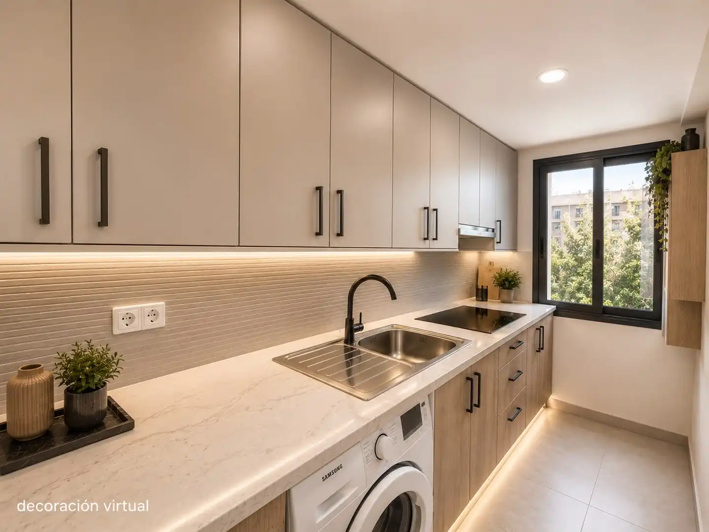 Kitchen of Flat for sale in Madrid  with Air Conditioner, Heating and Parquet flooring