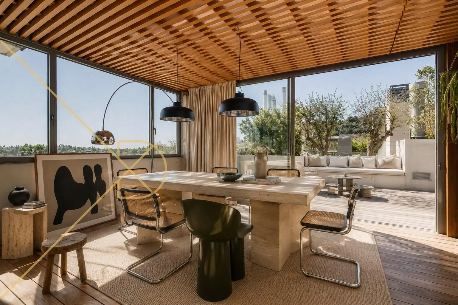 Terrasse von Wohnung zum Verkauf in Barcelona mit Heizung, Privatgarten und Parkett