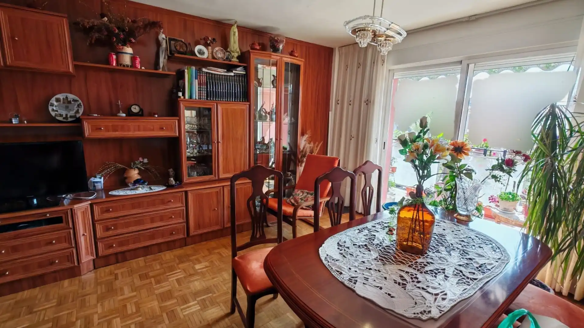 Dining room of Flat for sale in Móstoles  with Heating, Parquet flooring and Terrace