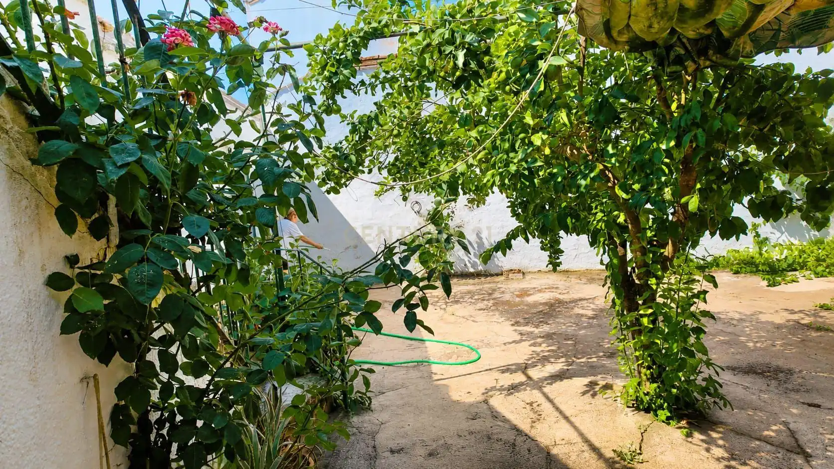 Garden of Houses for sale in Granja de Torrehermosa  with Air Conditioner, Storage room and Oven