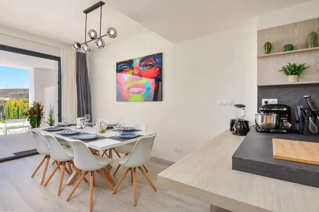 Dining room of Detached homes for sale in Manilva  with Air Conditioner, Private garden and Terrace