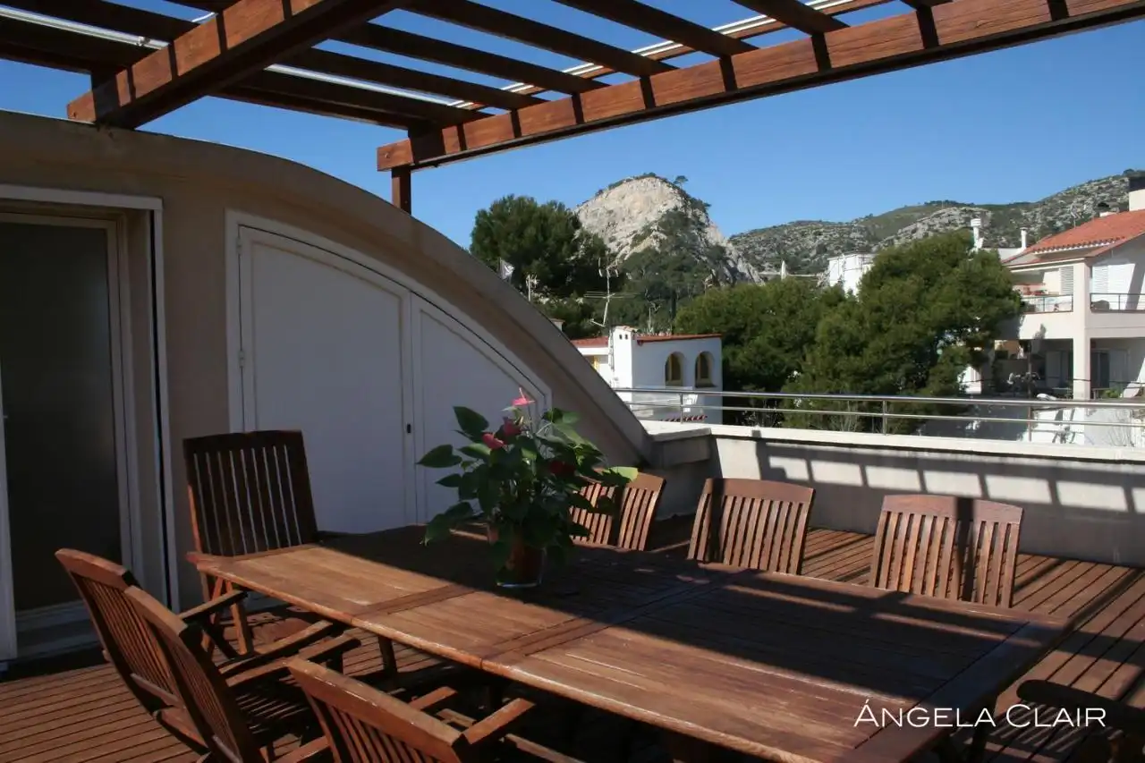 Terrace of Flat for rent in Sitges  with Air Conditioner, Heating and Parquet flooring