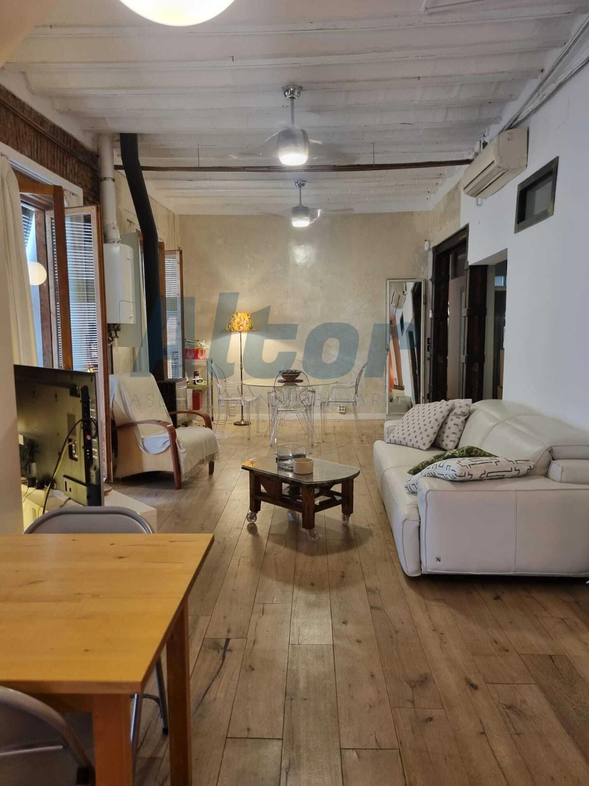 Sala d'estar de Pis de lloguer en Población de Arroyo amb Aire condicionat, Calefacció i Terrassa