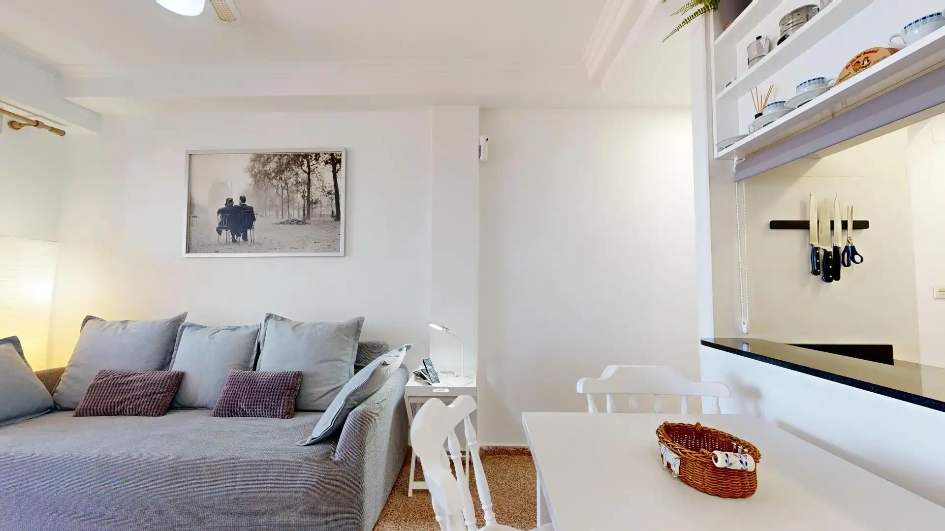 Sala d'estar de Apartament de lloguer en Elche / Elx amb Aire condicionat, Calefacció i Terrassa