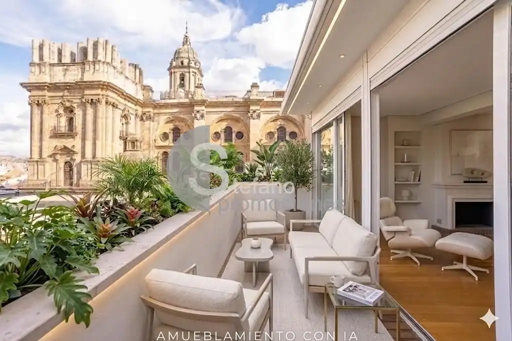 Terraza de Ático de alquiler en Málaga con Aire acondicionado, Calefacción y Parquet