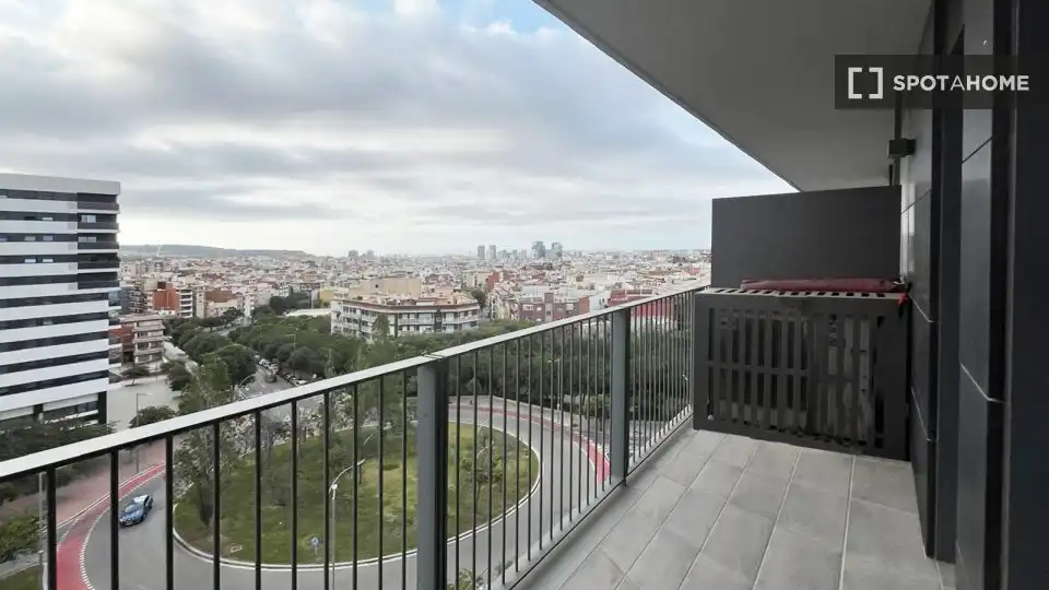 Terrasse von Wohnung zur Miete in L'Hospitalet de Llobregat mit Klimaanlage, Heizung und Möbliert