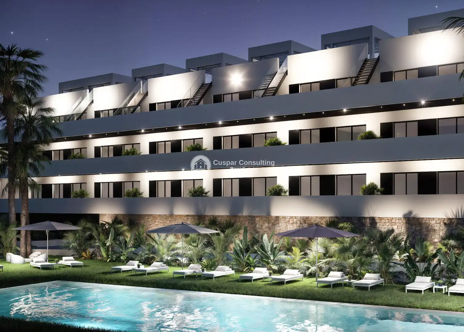 Vista exterior de Apartamento en venta en Finestrat con Calefacción, Terraza y Piscina