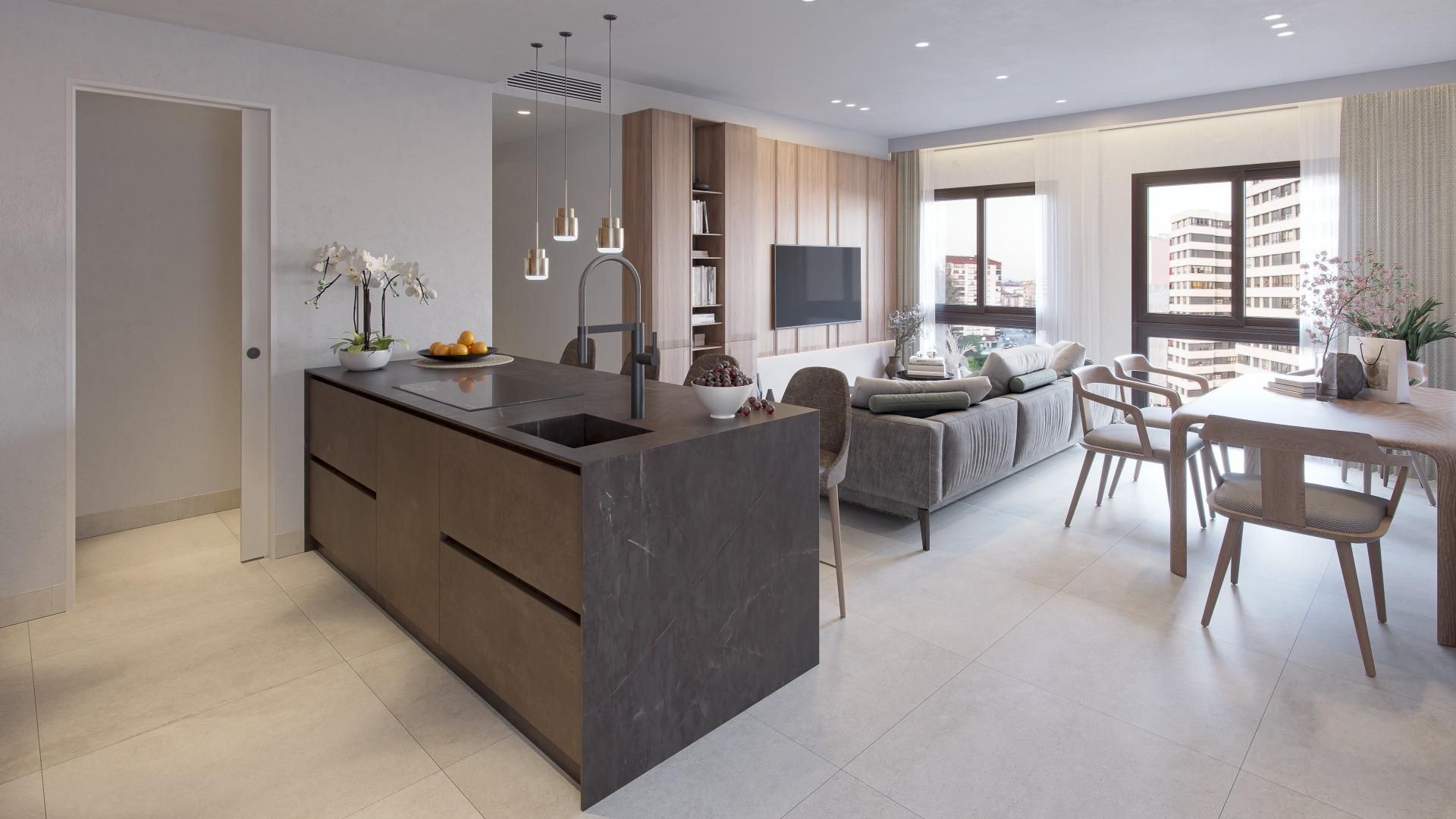 Kitchen of Apartment for sale in Málaga Capital  with Air Conditioner, Balcony and Community pool