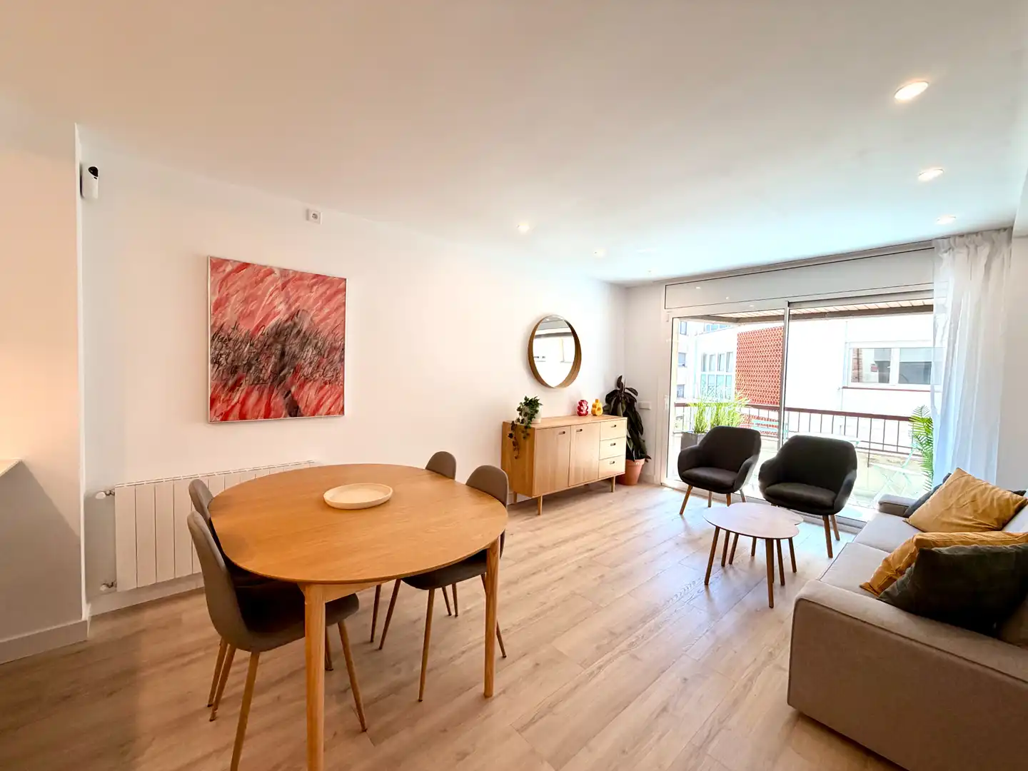 Sala de estar de Piso en venta en Girona con Aire acondicionado, Calefacción y Parquet