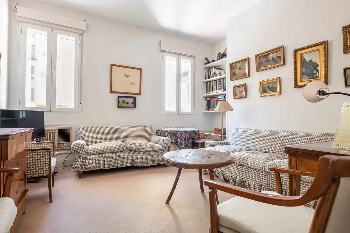 Sala d'estar de Pis en venda en Madrid amb Aire condicionat, Calefacció i Terrassa