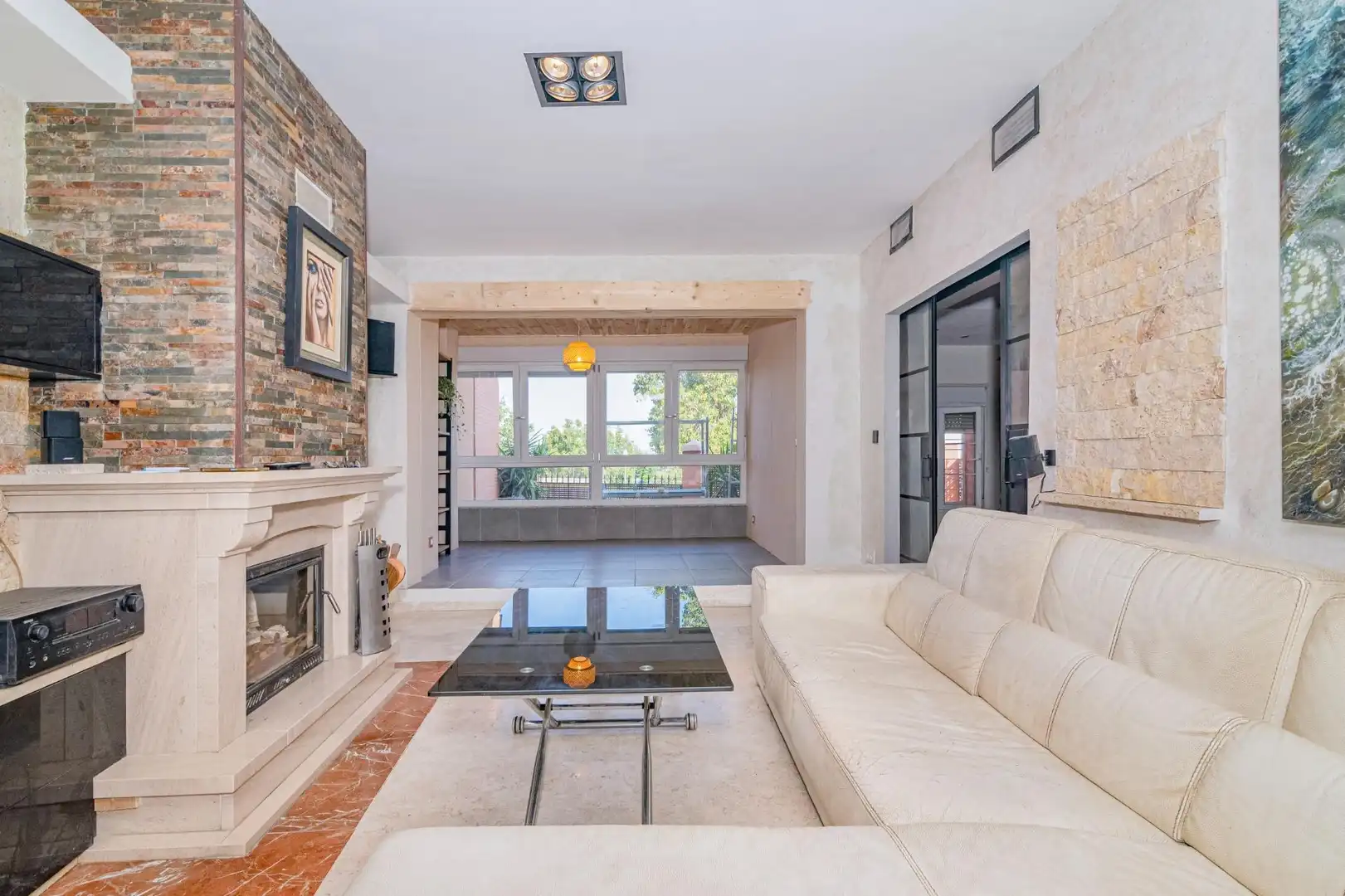 Sala d'estar de Casa adosada en venda en Armilla amb Aire condicionat, Calefacció i Terrassa