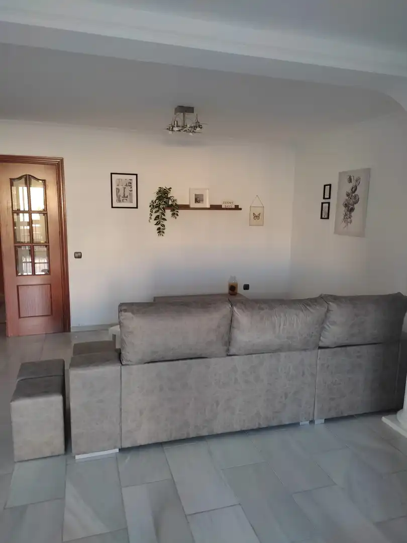 Living room of Flat for sale in Málaga  with Air Conditioner, Terrace and Furnished