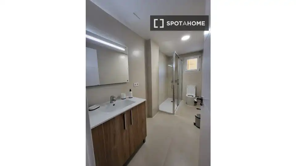Bathroom of Flat for share in Alicante / Alacant  with Air Conditioner, Heating and Furnished