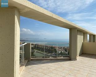 Terrasse von Dachboden miete in El Puig de Santa Maria mit Klimaanlage, Heizung und Privatgarten