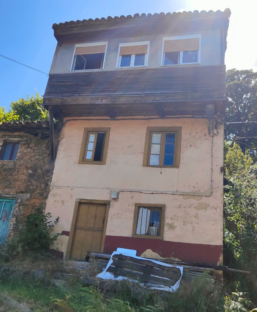 Exterior view of Single-family semi-detached for sale in Langreo  with Private garden, Terrace and Storage room
