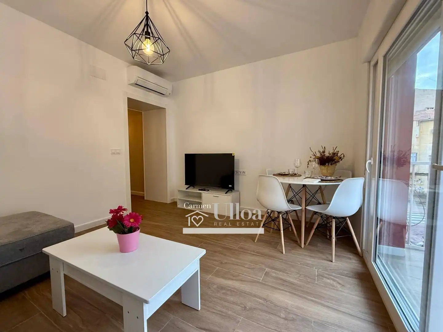 Wohnzimmer von Wohnung zur Miete in Alicante / Alacant mit Klimaanlage, Heizung und Terrasse