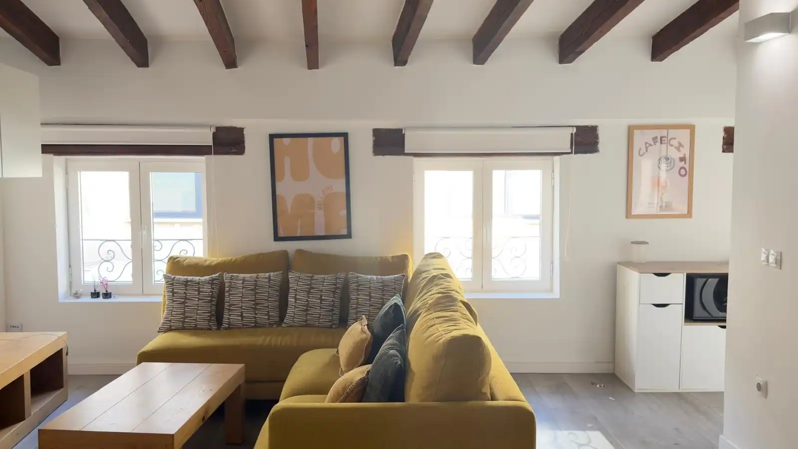Wohnzimmer von Wohnung zur Miete in Valencia mit Klimaanlage, Heizung und Parkett