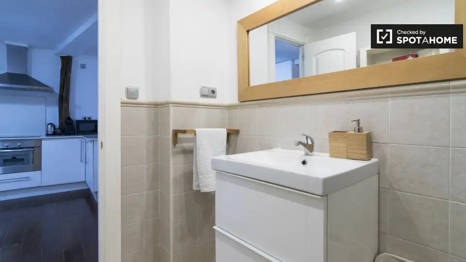 Baño de Apartamento para compartir en Bilbao  con Aire acondicionado, Calefacción y Terraza
