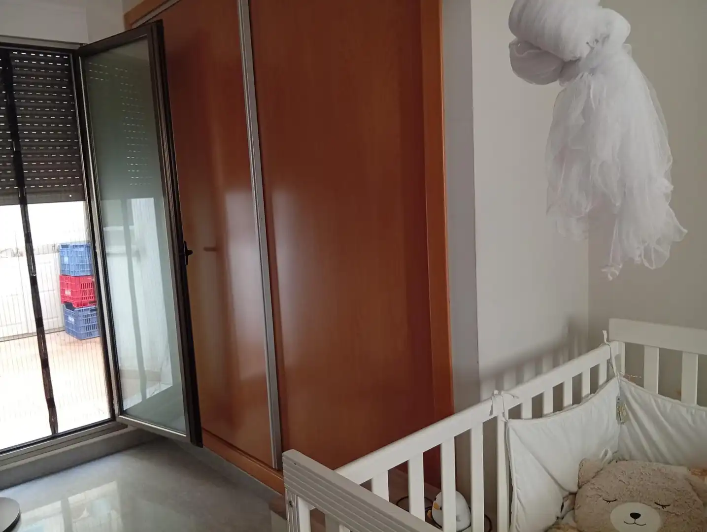 Bedroom of Flat for sale in La Pobla del Duc  with Air Conditioner, Furnished and Community pool