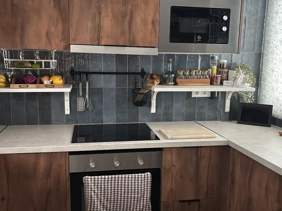 Cocina de Piso en venta en Vilallonga / Villalonga con Aire acondicionado, Terraza y Piscina