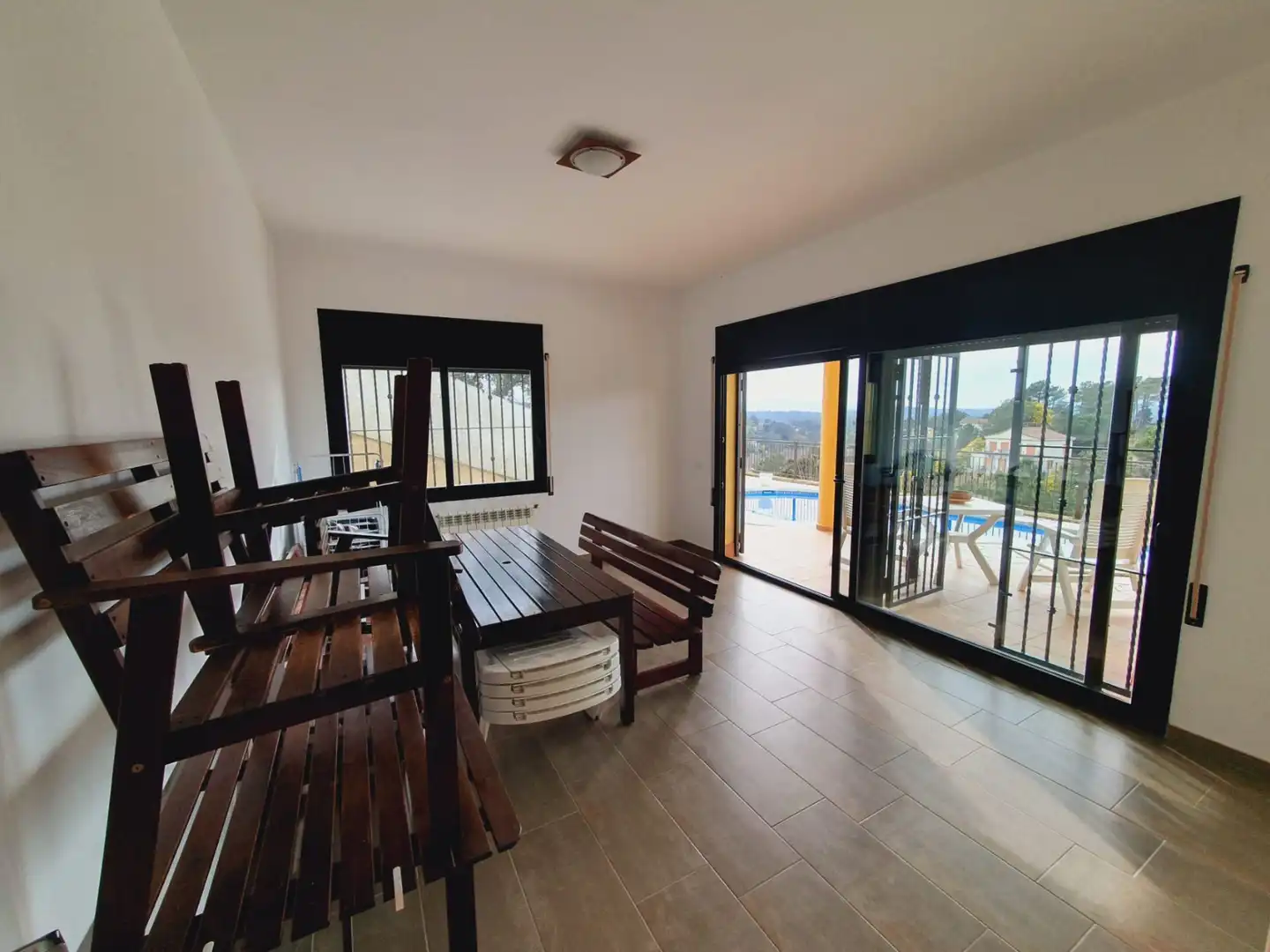 Menjador de Casa o xalet en venda en Lloret de Mar amb Calefacció, Jardí privat i Terrassa