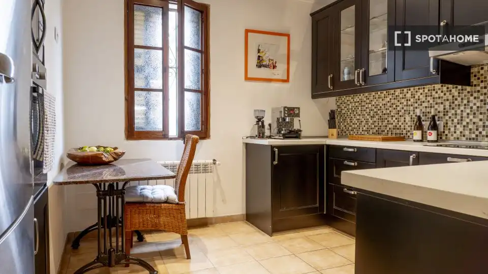 Küche von Wohnungen zur untervermieten in  Palma de Mallorca mit Klimaanlage, Terrasse und Möbliert