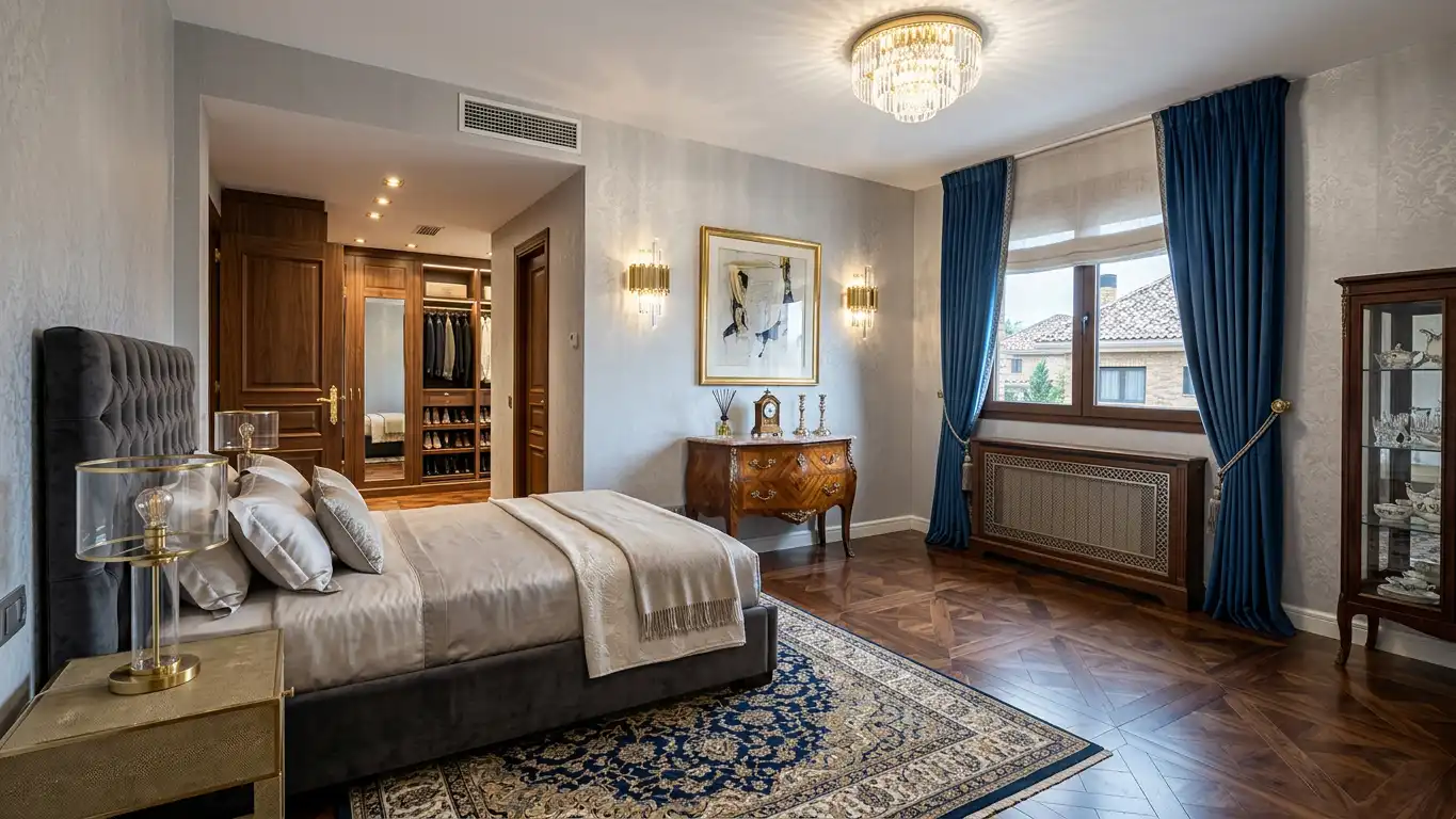 Bedroom of Houses for sale in Villaviciosa de Odón  with Air Conditioner, Heating and Private garden