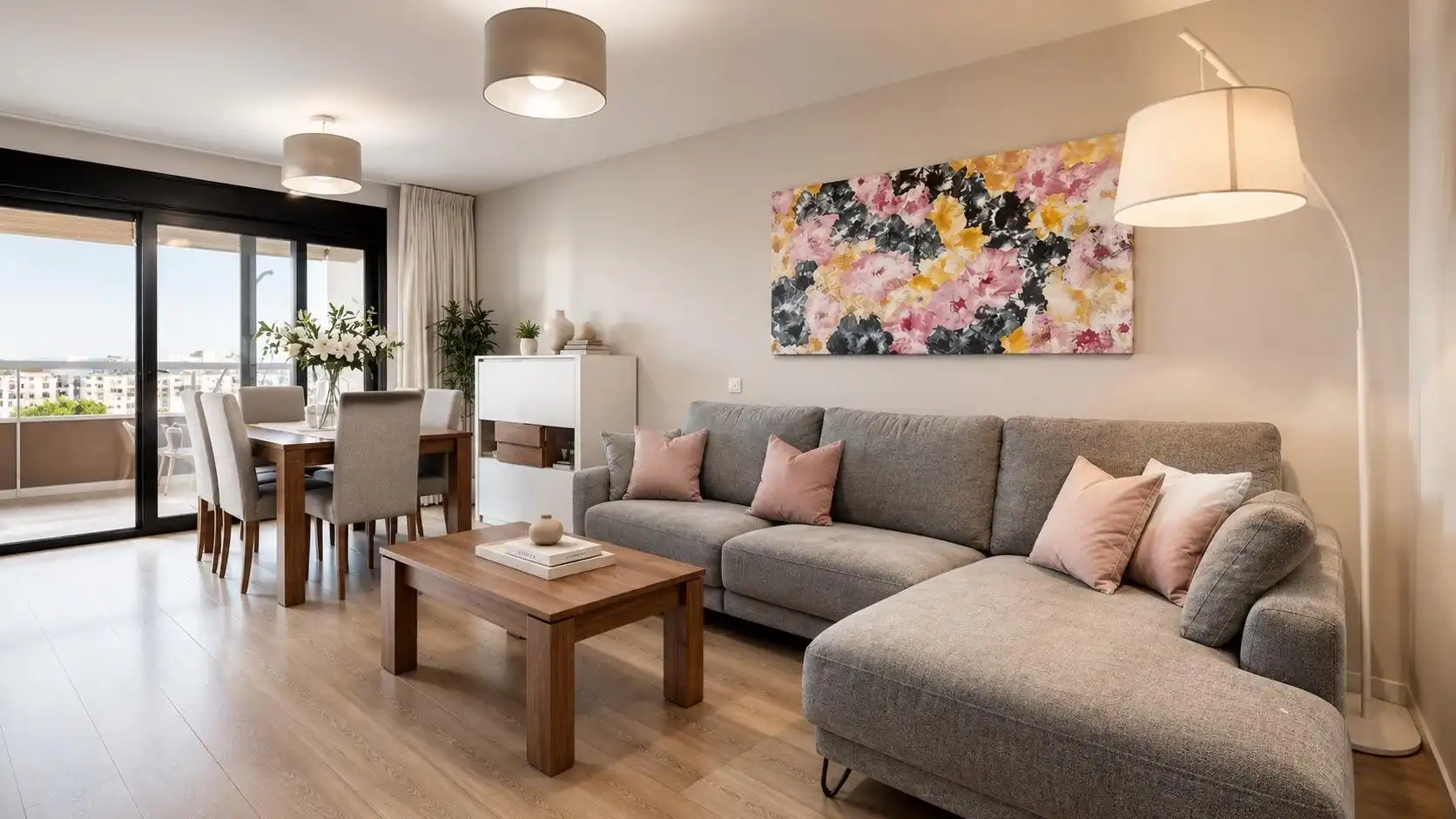 Sala d'estar de Àtic en venda en Almería amb Aire condicionat, Jardí privat i Terrassa