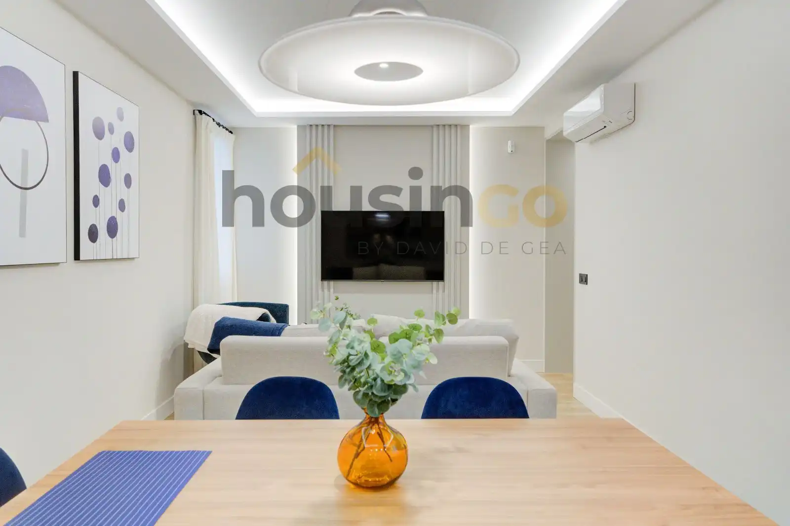 Sala de estar de Piso de alquiler en Madrid con Aire acondicionado, Calefacción y Amueblado