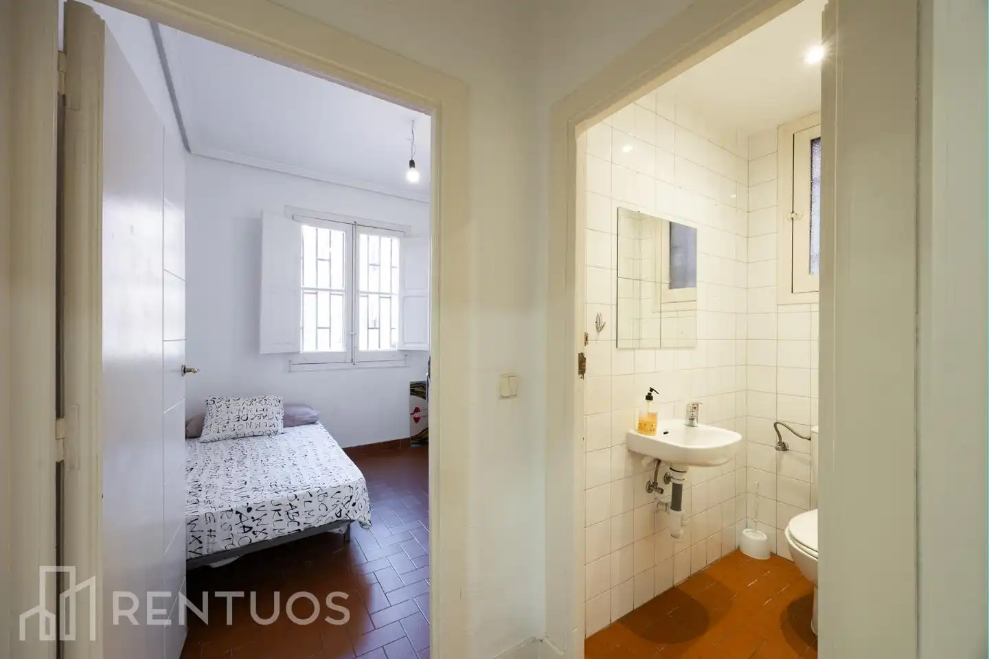 Schlafzimmer von Erdgeschoss zur Miete in Madrid mit Heizung und Möbliert