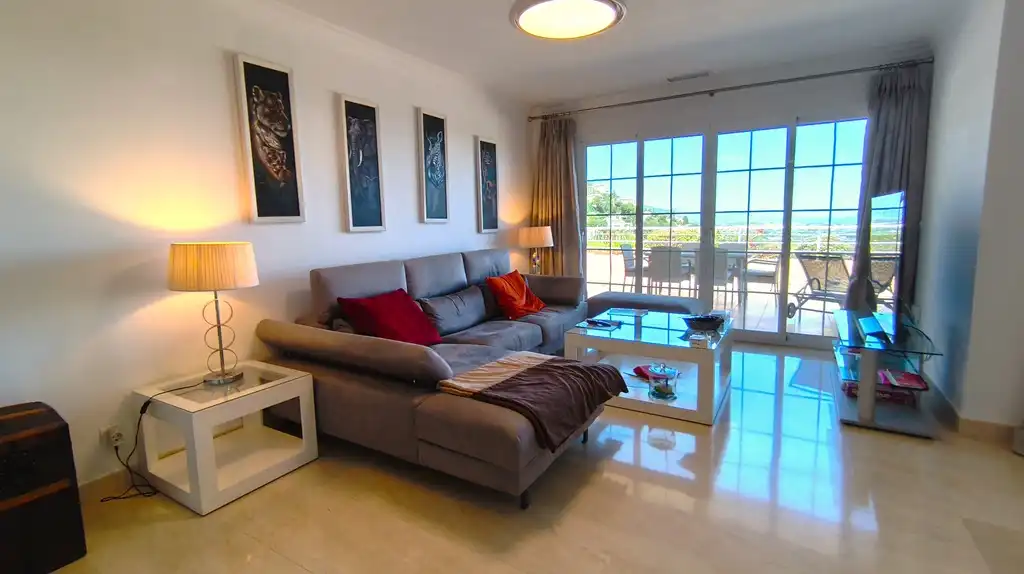 Wohnzimmer von Wohnungen zum Verkauf in Dénia mit Klimaanlage, Heizung und Privatgarten