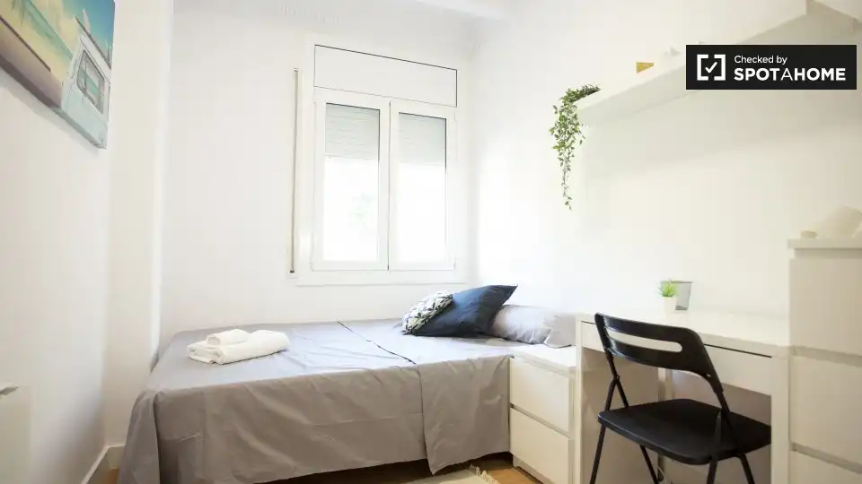 Bedroom of Flat for rent in Barcelona  with Air Conditioner, Heating and Furnished
