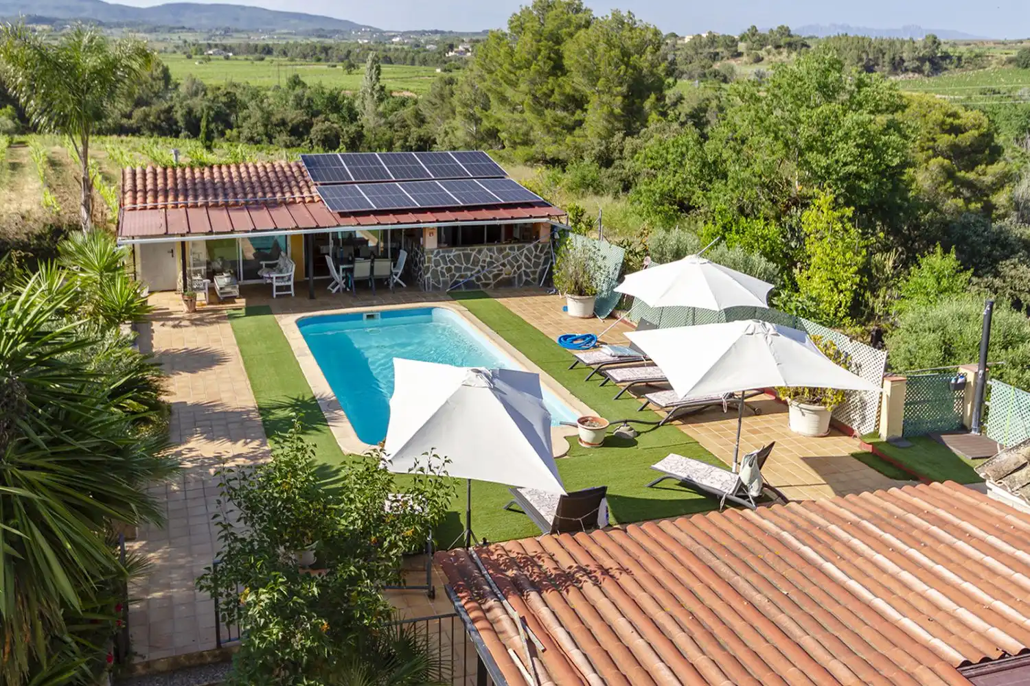Swimming pool of Houses for sale in Sant Martí Sarroca  with Air Conditioner, Heating and Terrace