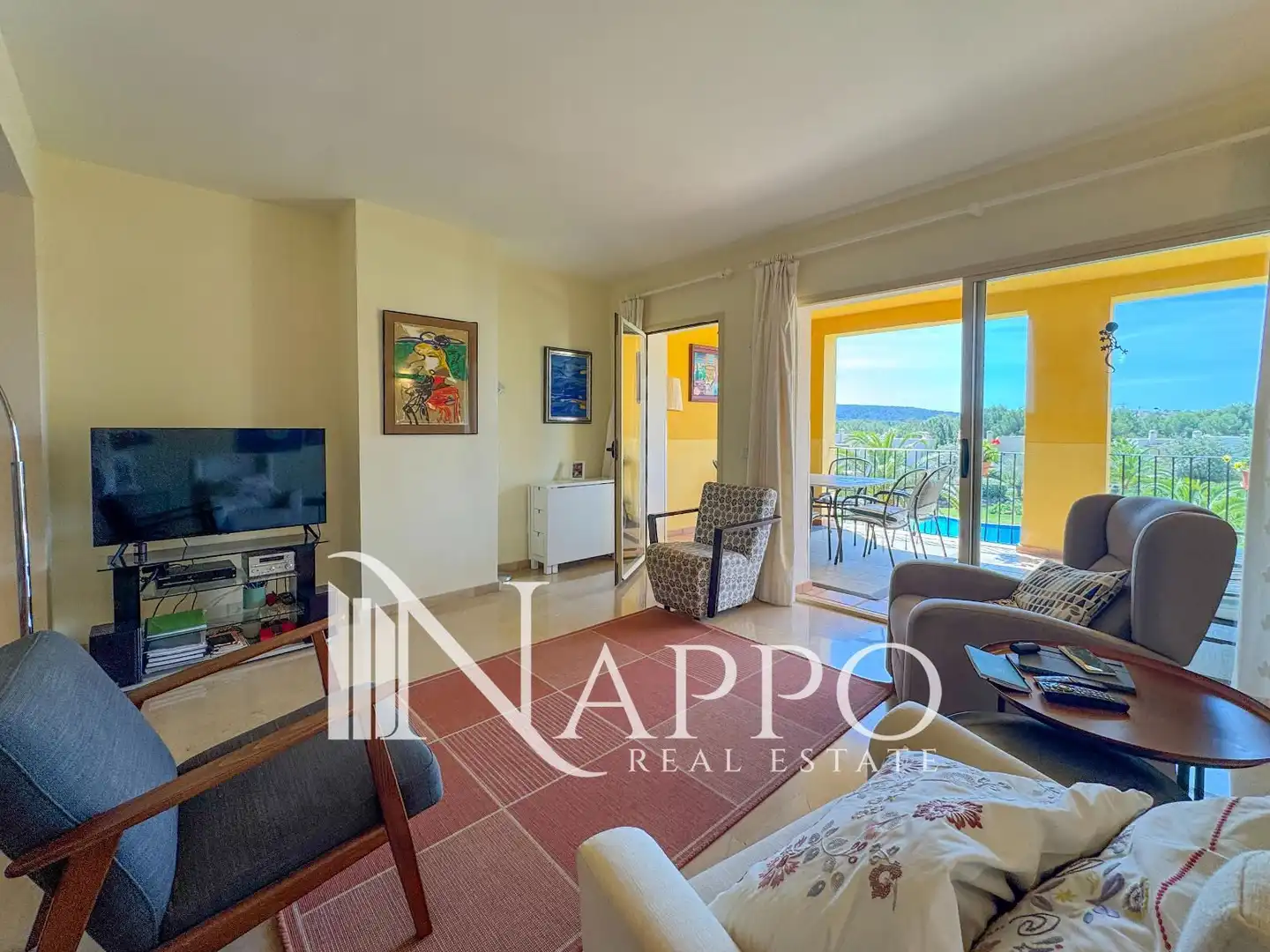 Wohnzimmer von Wohnung zum Verkauf in Calvià mit Klimaanlage, Heizung und Terrasse