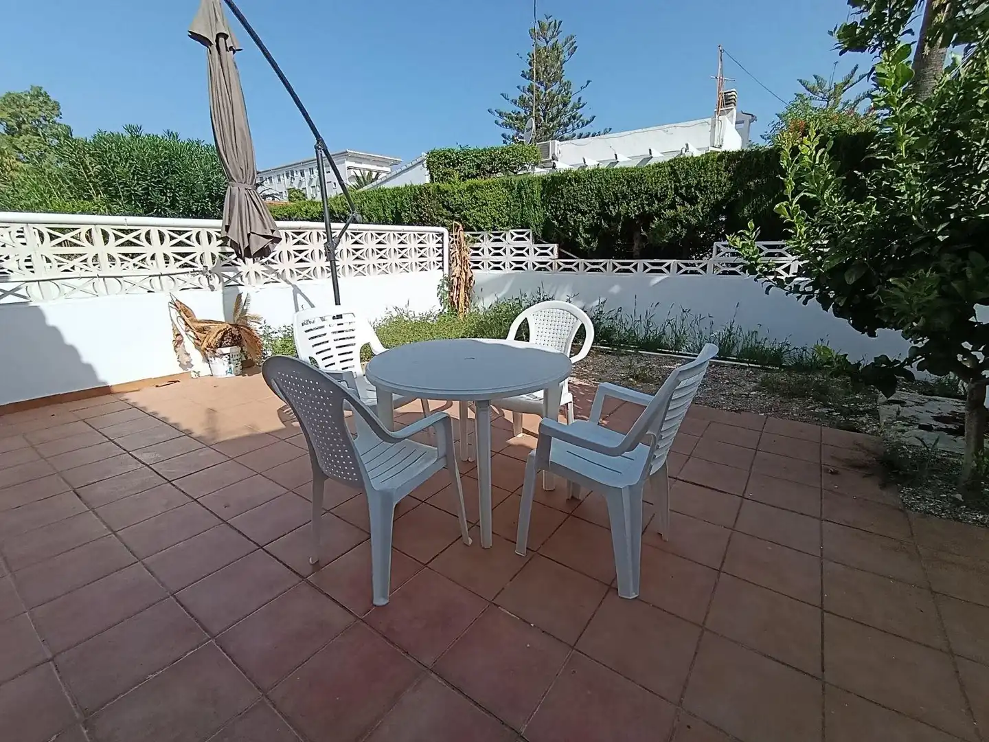 Terrassa de Casa adosada de lloguer en Dénia amb Aire condicionat, Calefacció i Jardí privat