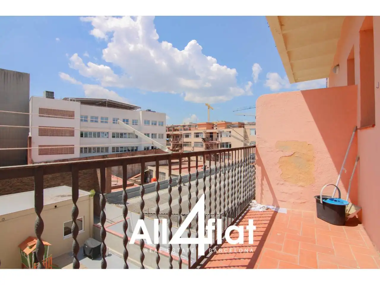 Balcony of Flat for rent in Barcelona  with Air Conditioner, Parquet flooring and Terrace