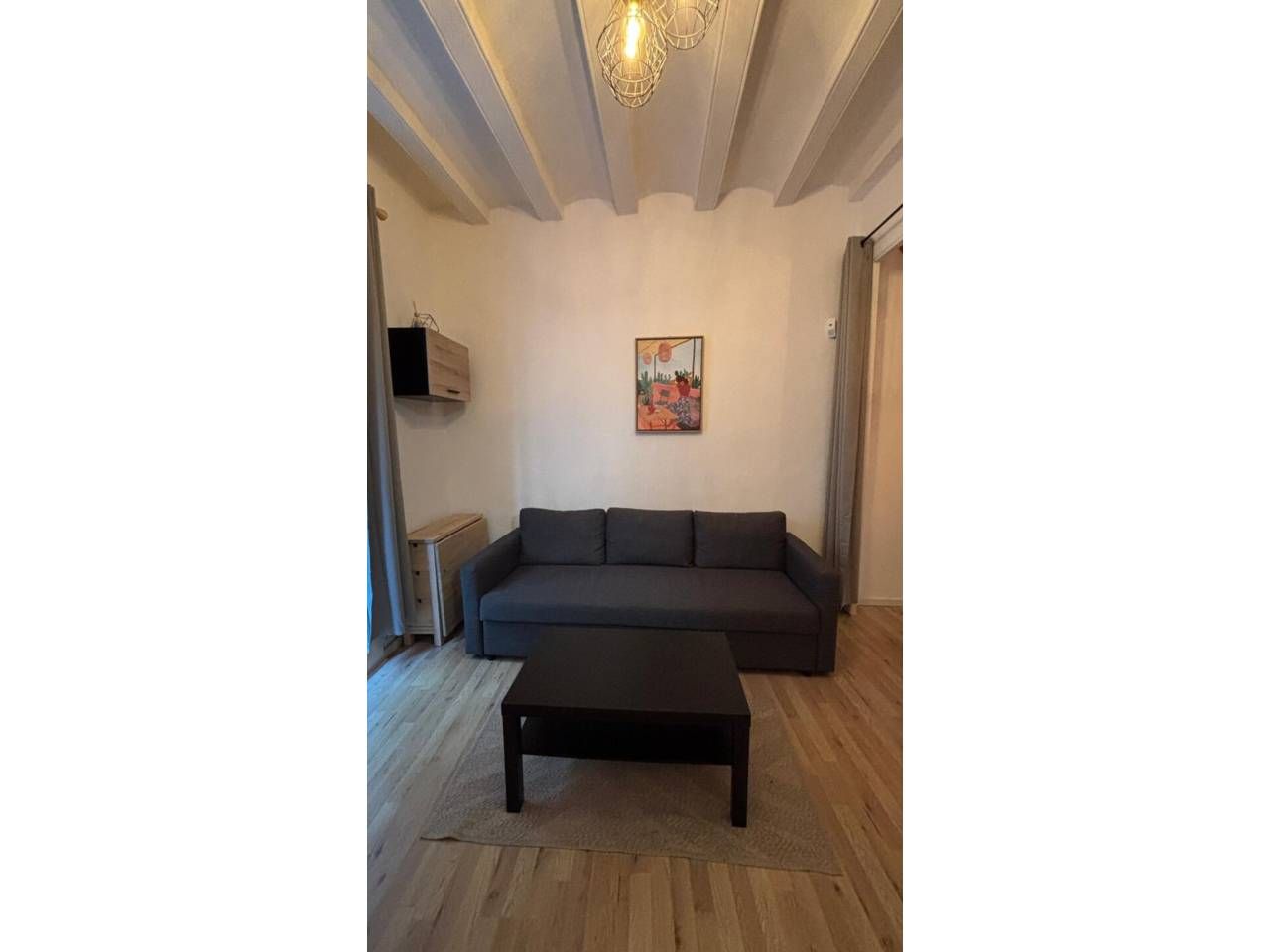 Sala d'estar de Pis en venda en  Barcelona Capital amb Aire condicionat, Parquet i Balcó