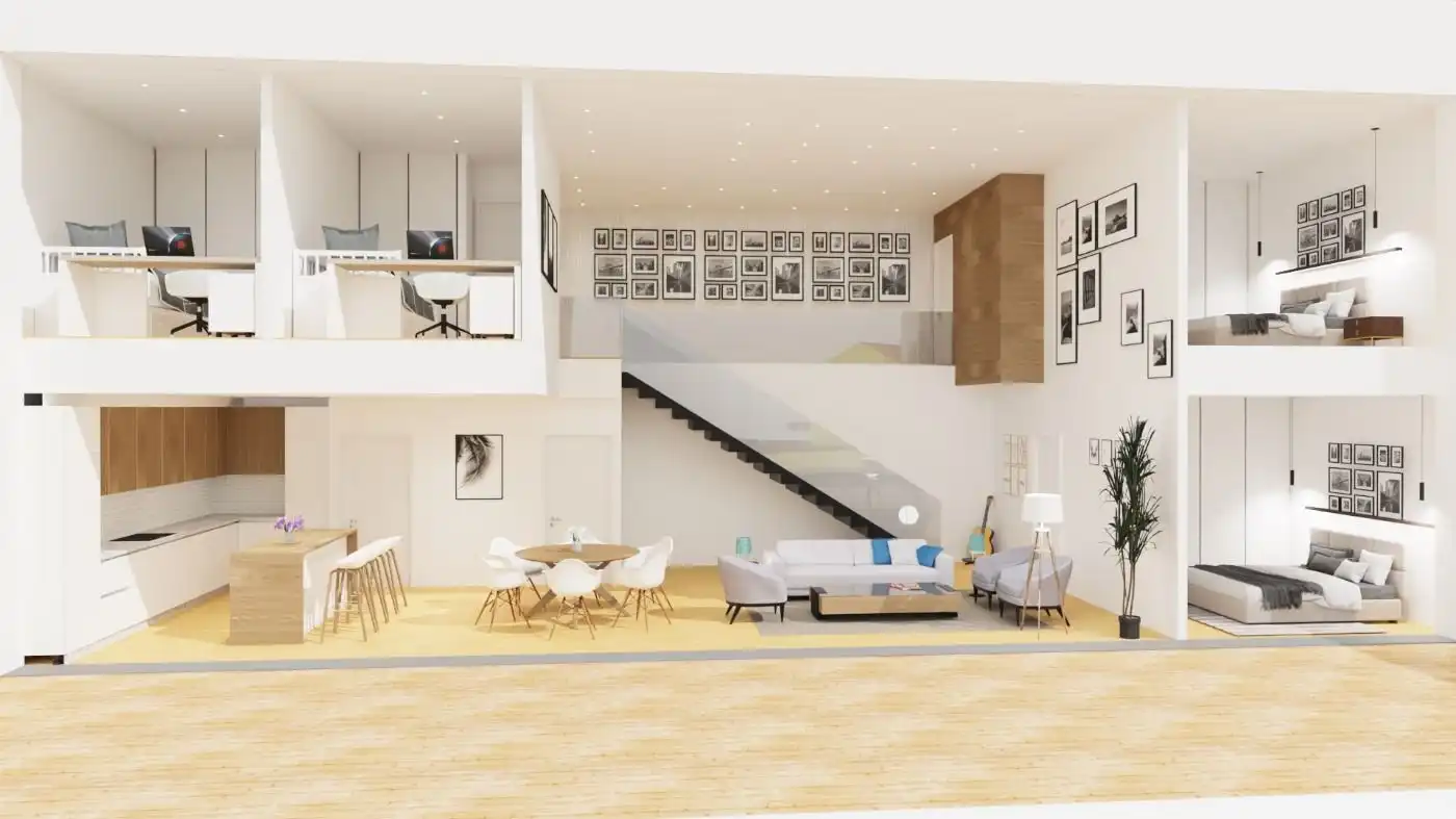 Wohnzimmer von Maisonette zum Verkauf in Mos mit Privatgarten, Terrasse und Abstellraum
