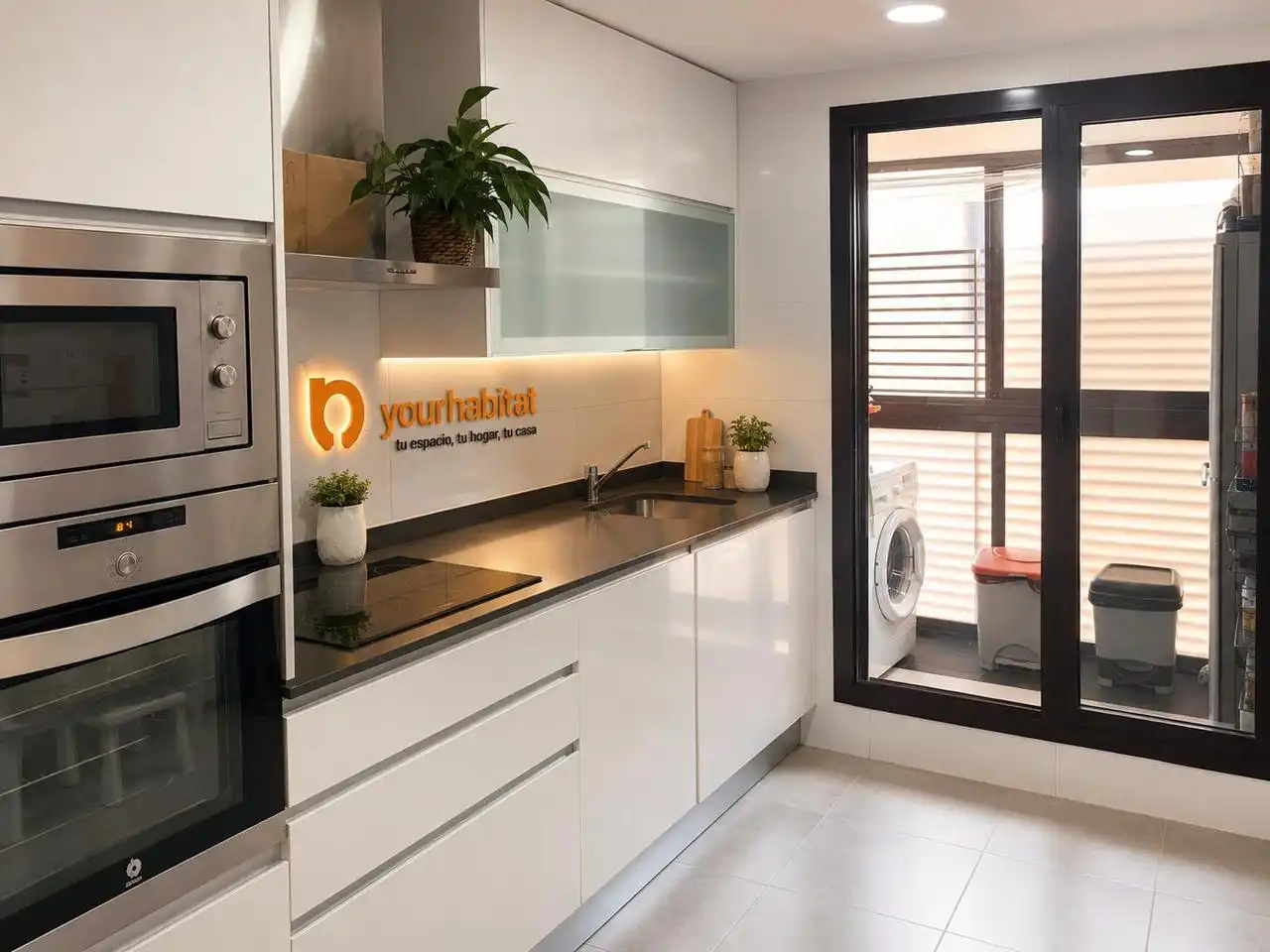 Cocina de Piso de alquiler en Getafe con Aire acondicionado, Calefacción y Terraza
