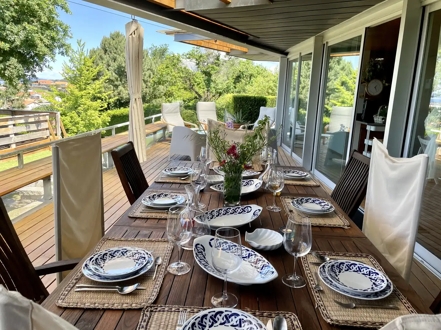 Terraza de Casa o chalet de alquiler en Nigrán con Calefacción, Jardín privado y Parquet