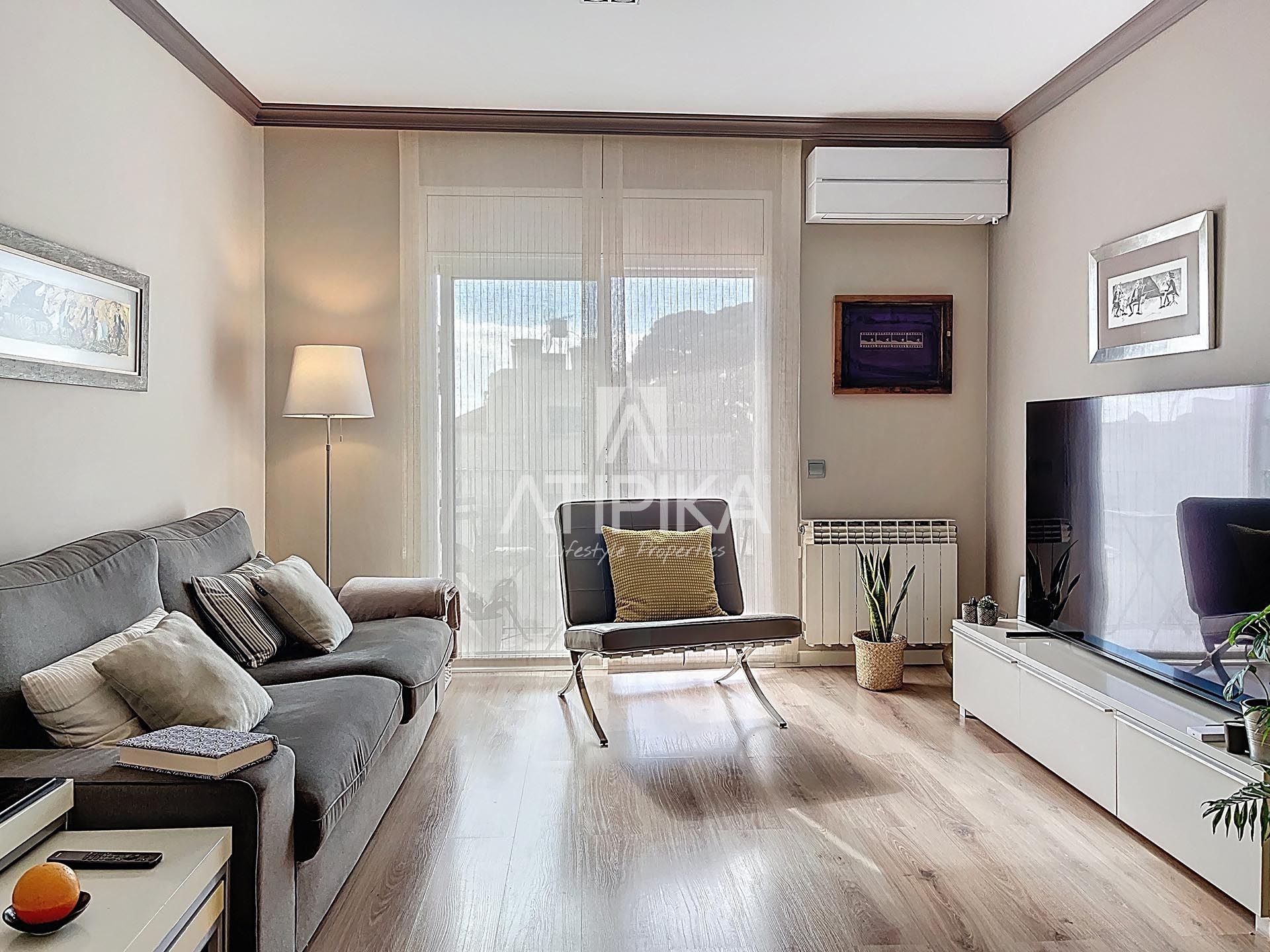 Sala d'estar de Pis en venda en Sitges amb Aire condicionat, Calefacció i Parquet