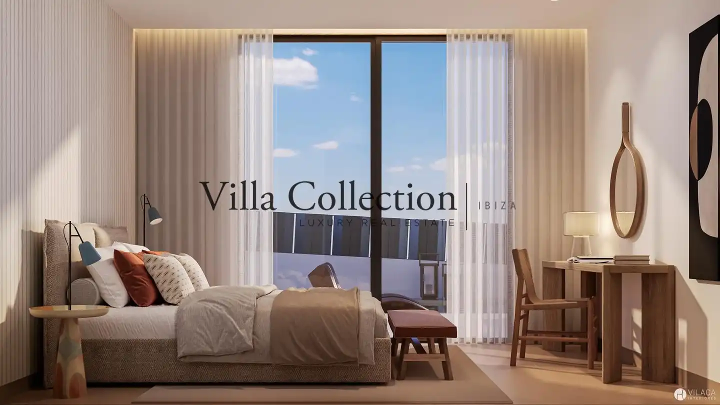 Bedroom of Houses for sale in Santa Eulària des Riu  with Air Conditioner, Heating and Terrace