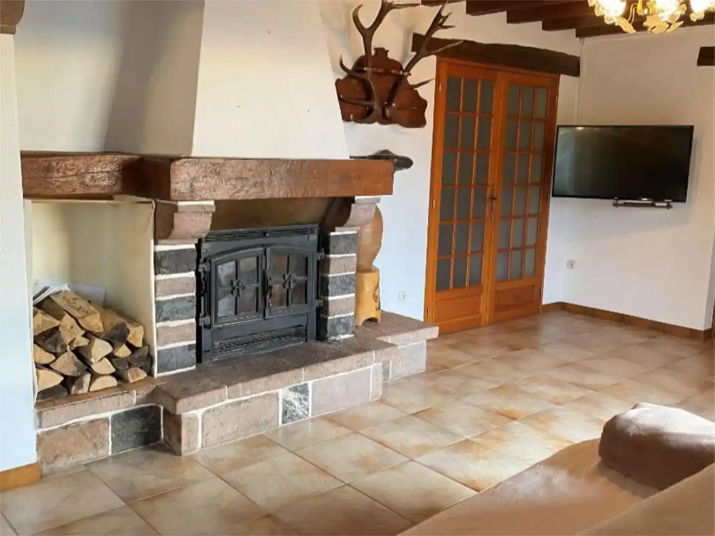 Sala d'estar de Casa o xalet en venda en Asteasu amb Jardí privat, Moblat i Balcó