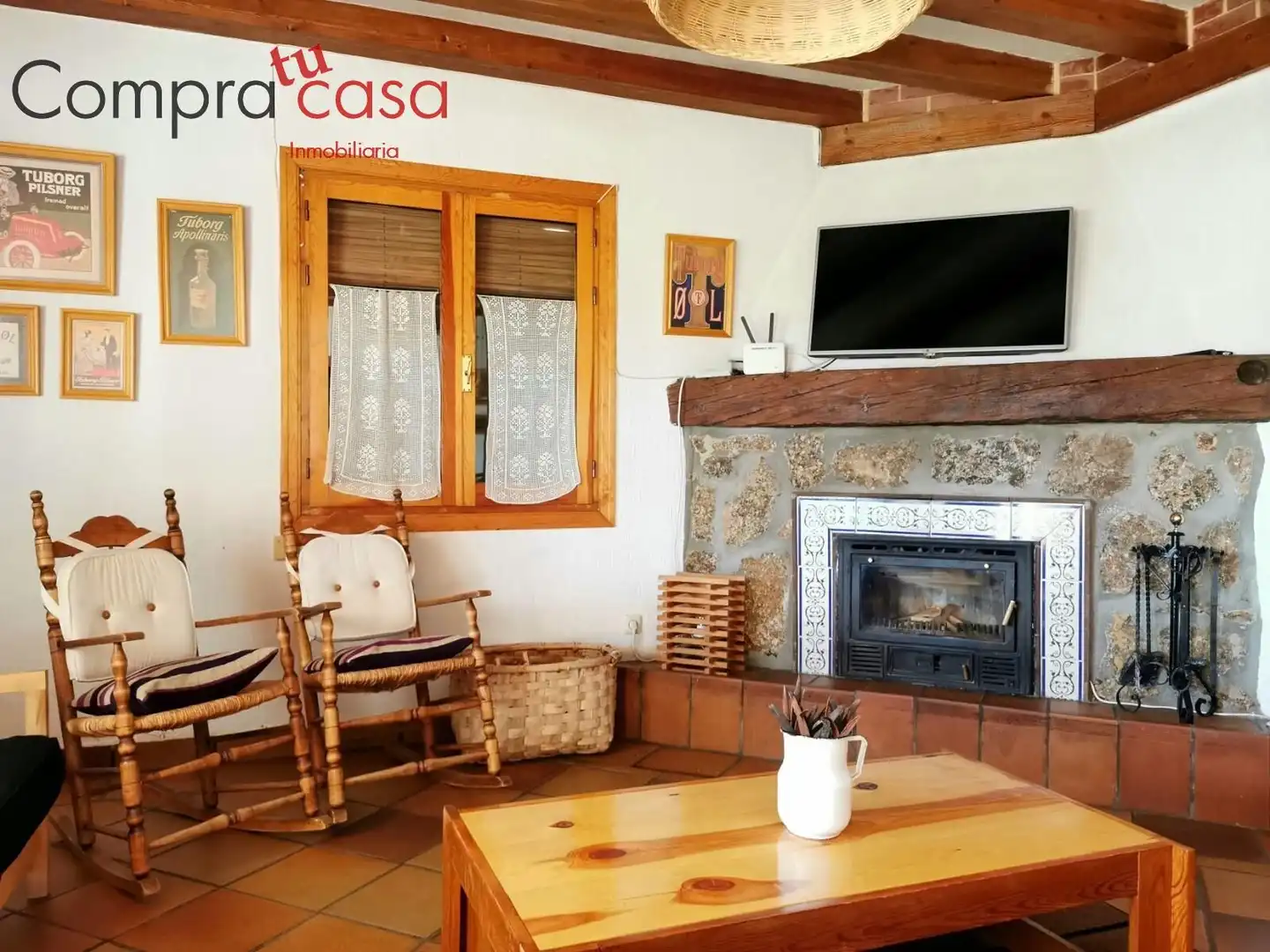 Sala de estar de Casa o chalet en venta en Valverde del Majano con Calefacción, Jardín privado y Terraza
