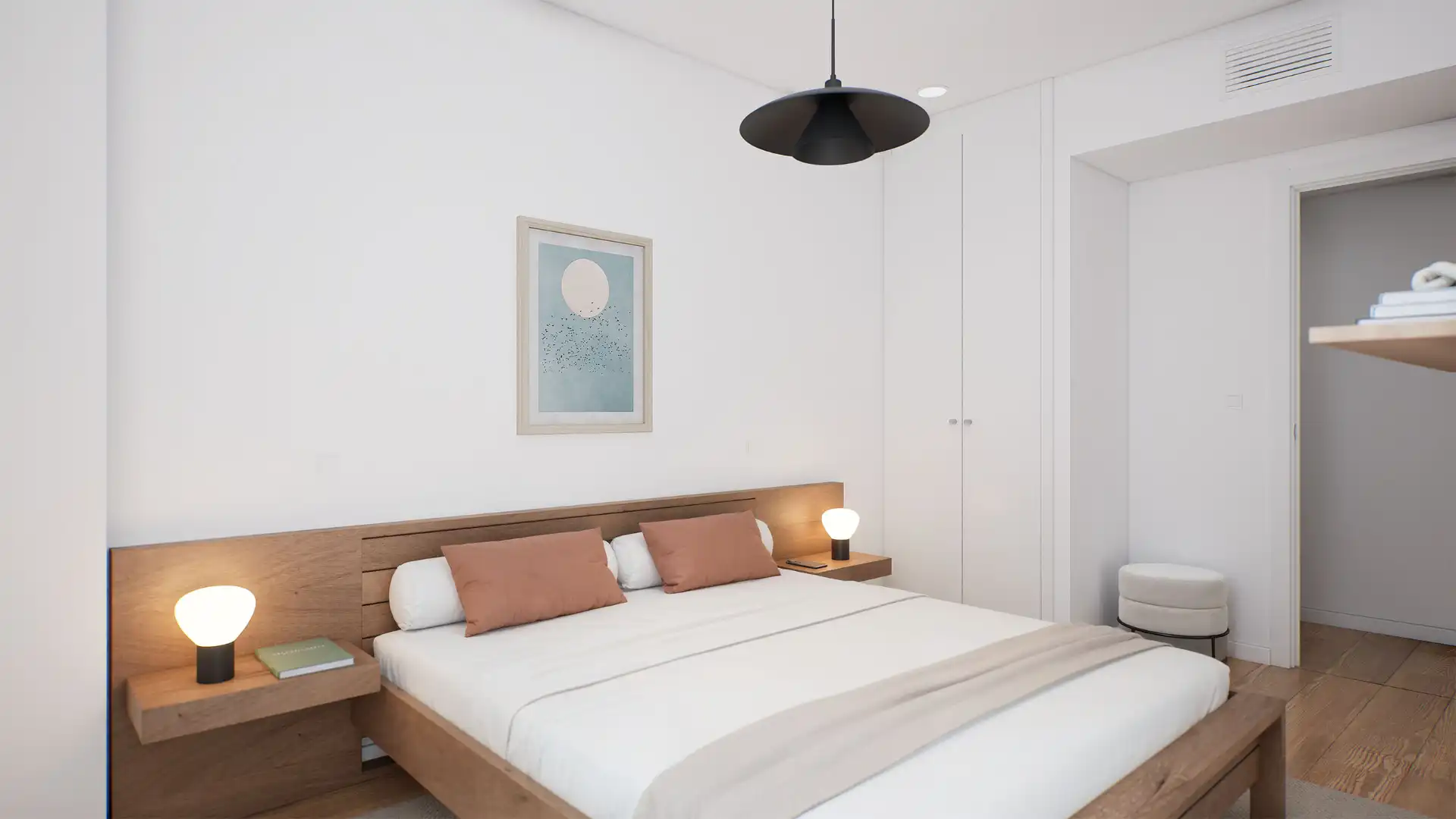 Bedroom of Flat for rent in Madrid  with Heating, Terrace and Storage room