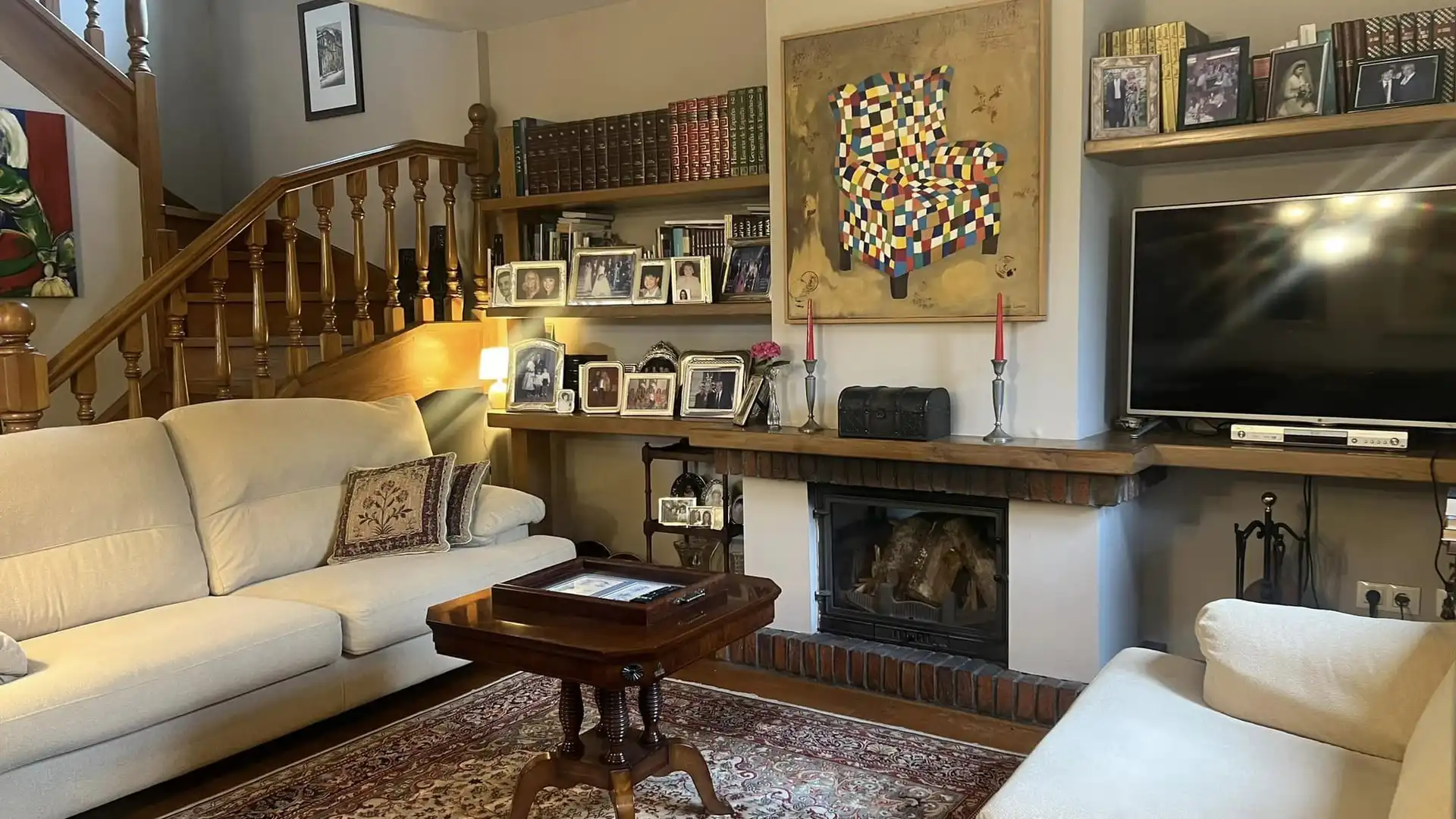 Wohnzimmer von Haus oder Chalet zum Verkauf in Suances mit Heizung, Privatgarten und Parkett