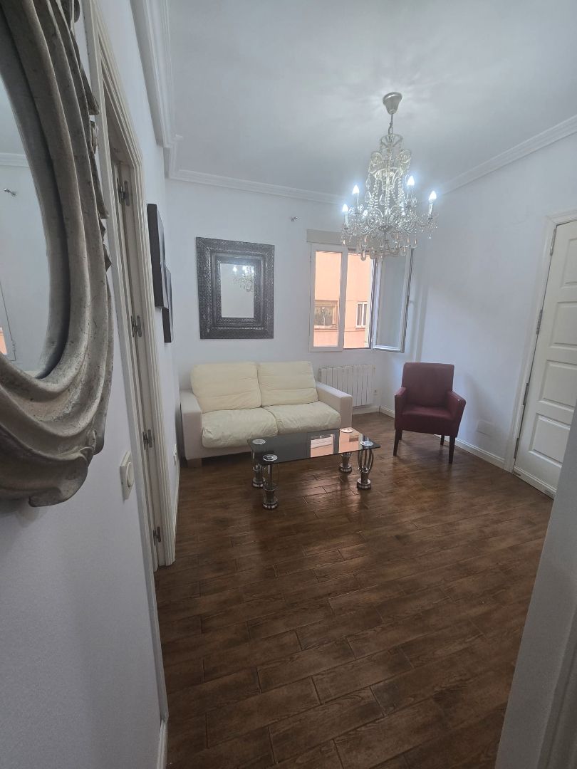 Living room of Flat for sale in  Madrid Capital  with Air Conditioner, Heating and Furnished